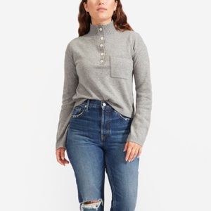 Everlane ReCashmere Button Mockneck